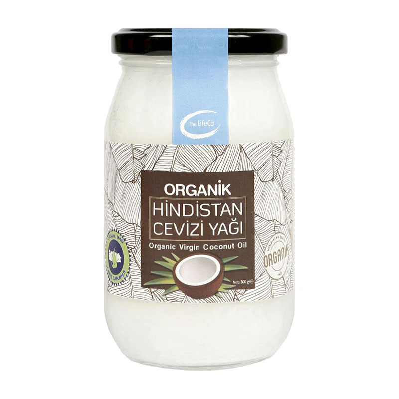 The LifeCo Organik Hindistan Cevizi Yağı 300 gram cam kavanoz