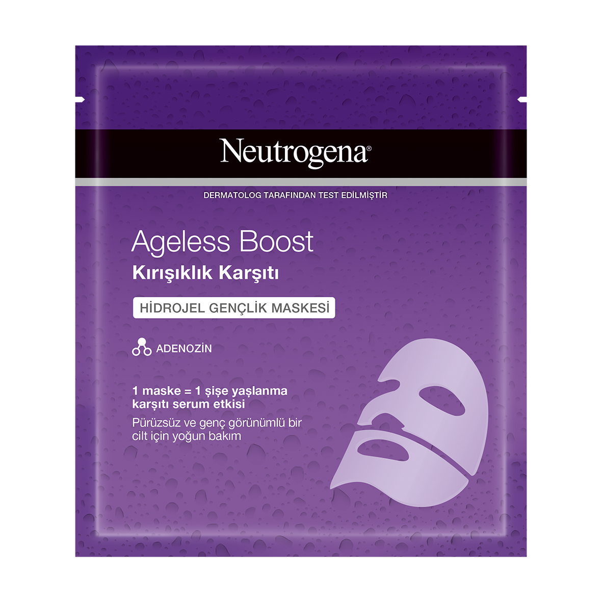 Neutrogena Ageless Boost adenozinli kırışıklık karşıtı hidrojelli gençlik maskesi