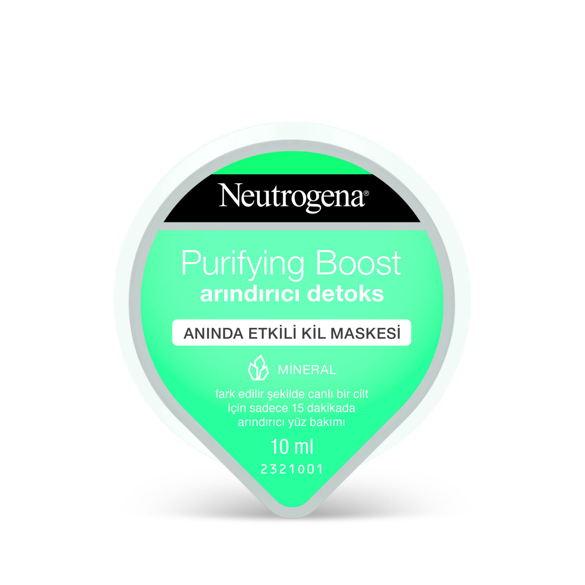 Neutrogena Purifying Boost arındırıcı detoks anında etkili kil maskesi 10 ml