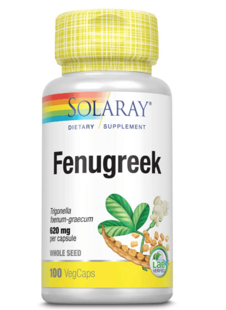 Solaray Fenugreek takviyesi şişesi, 620 mg ve 100 VegCaps içerir