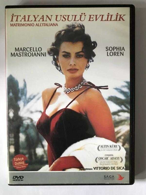 İtalyan Usulü Evlilik DVD kapağı Sophia Loren Marcello Mastroianni