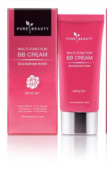 Pembe Pure Beauty Bulgarian Rose BB krem kutusu ve tüpü