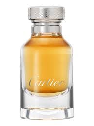 Cartier parfüm şişesi amber renkli sıvı gümüş kapaklı