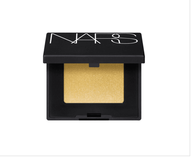 NARS tekli altın sarısı simli makyaj farı siyah kutuda