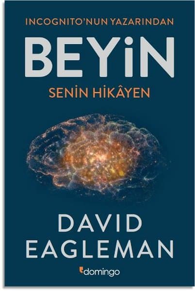David Eagleman'ın Beyin Senin Hikayen kitabı, parlayan beyin görseli