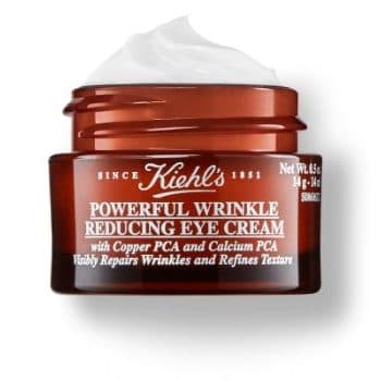 Kiehl's güçlü kırışıklık azaltıcı göz kremi amber rengi kavanozda