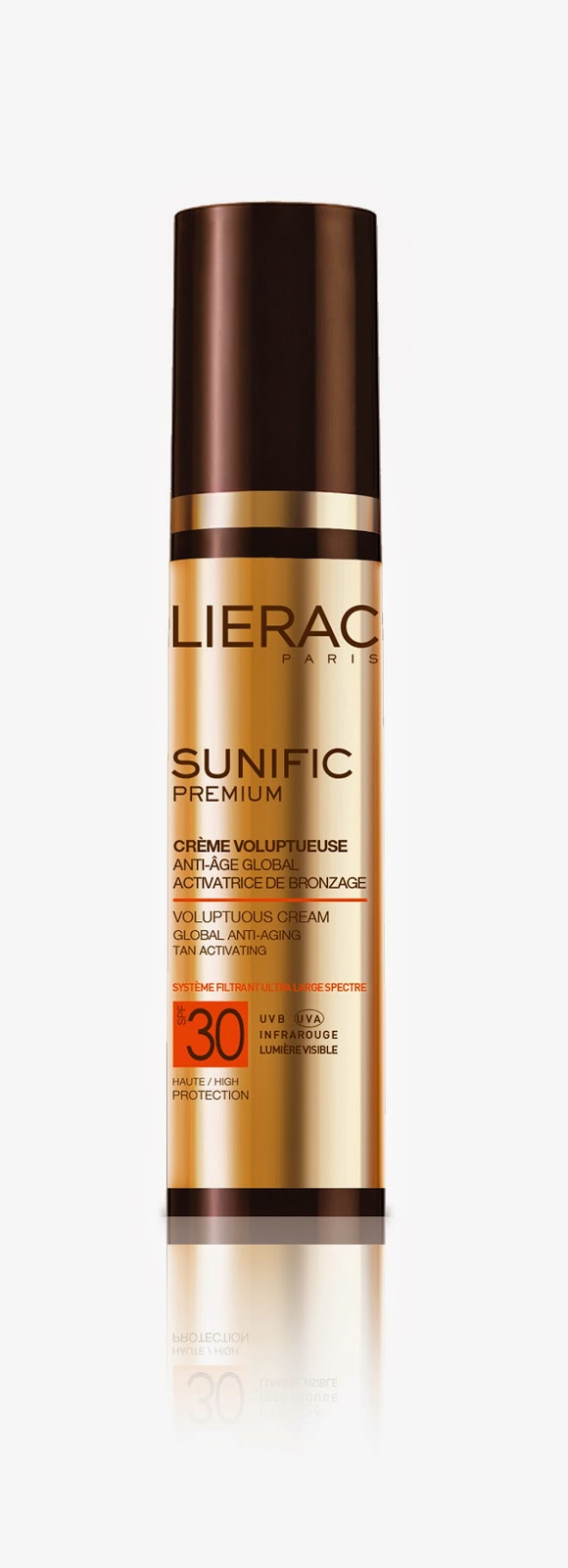 Lierac Sunific Premium SPF 30 yaşlanma karşıtı bronzlaştırıcı krem şişesi