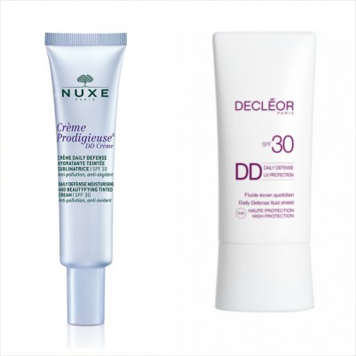 Nuxe ve Decléor markalı SPF 30 korumalı günlük DD kremler