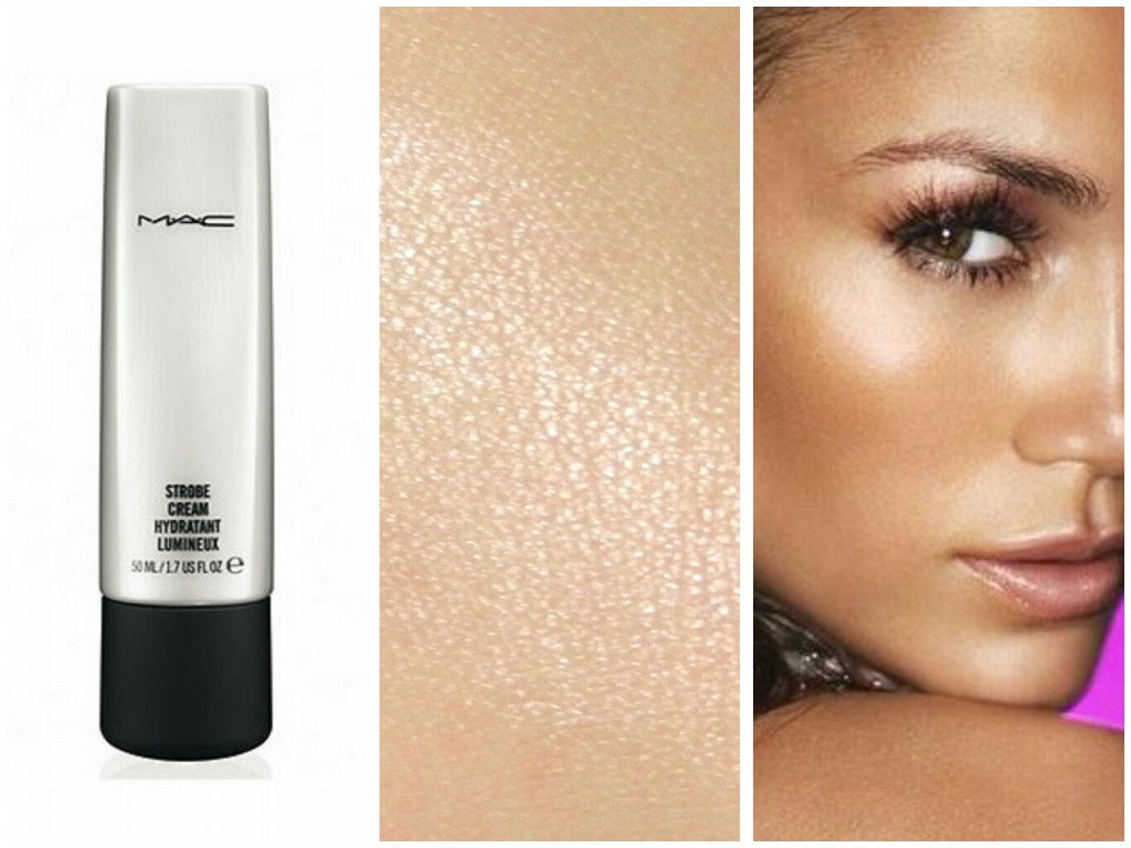 MAC Strobe Cream, ışıltılı nemli cilt ve makyaj görünümü