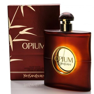 Yves Saint Laurent Opium EDT parfüm şişesi ve kutusu