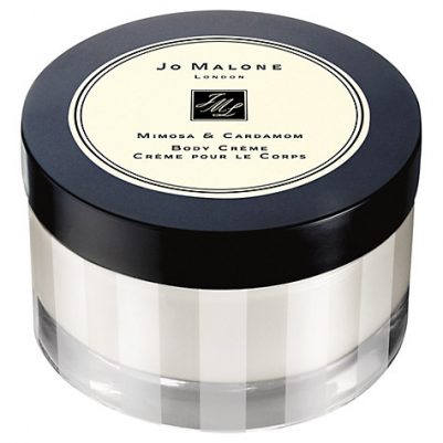 Jo Malone Mimosa & Cardamom vücut kremi kavanozu siyah kapaklı