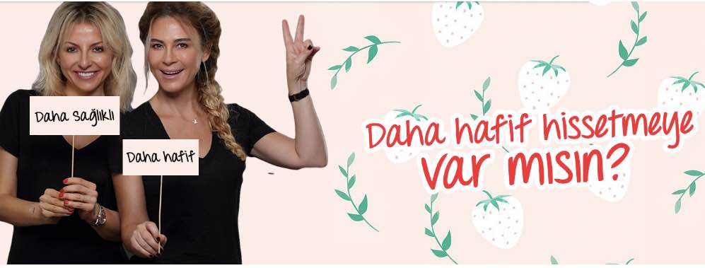 İki kadın 'daha sağlıklı daha hafif' işaretleri ve hafiflik sorusu