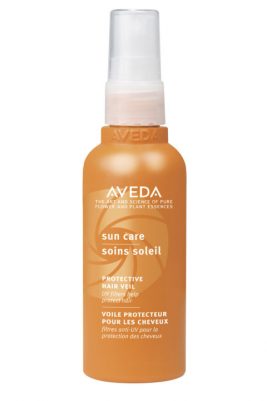 Aveda Güneş Bakımı Koruyucu Saç Spreyi şişesi beyaz arka planda