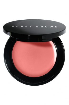 Bobbi Brown markalı şeftali rengi yuvarlak ambalajda krem allık