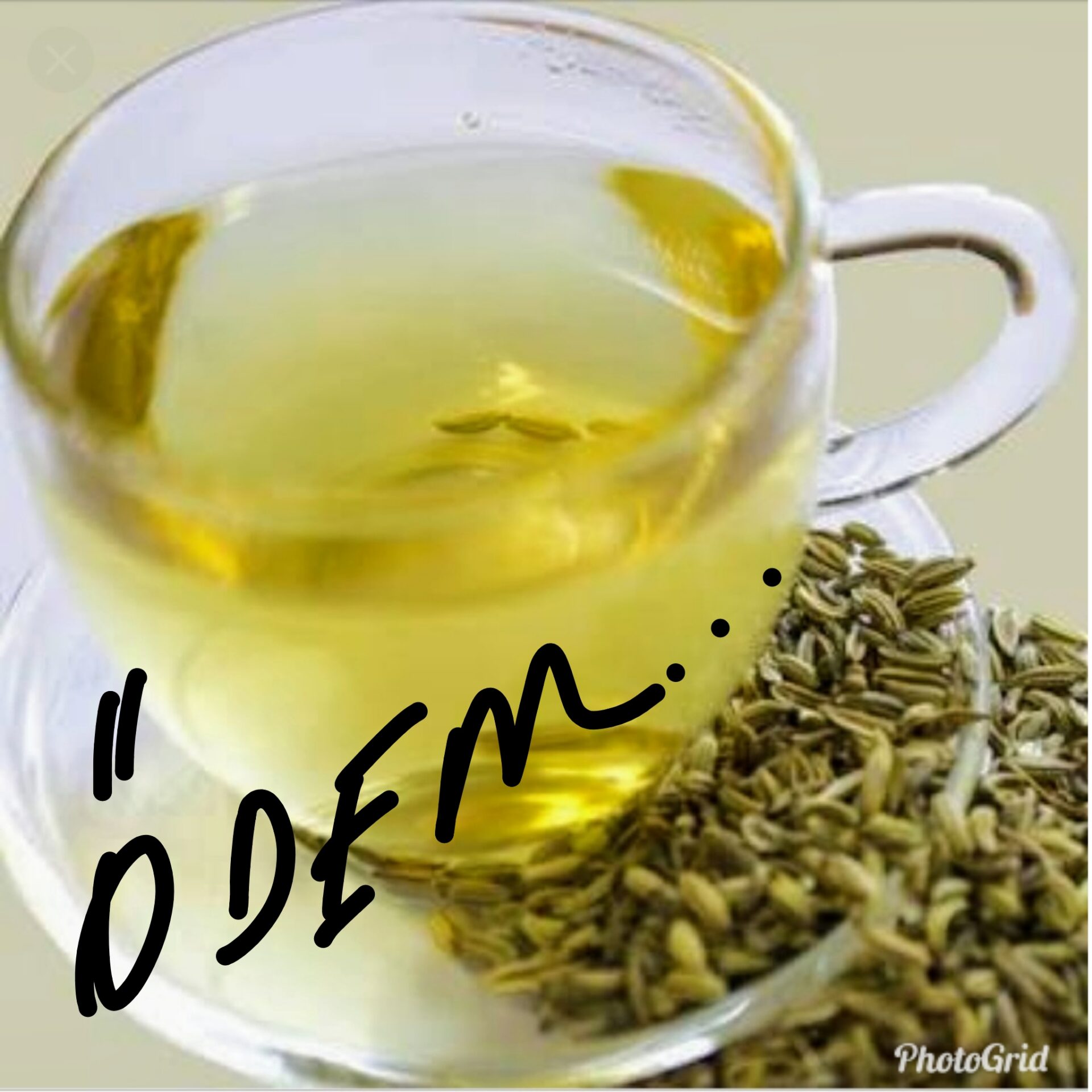Ödem için bir fincan rezene çayı ve bolca rezene tohumu