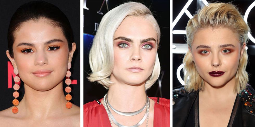 Selena Gomez Cara Delevingne Chloë Moretz canlı göz makyajları sergiliyor