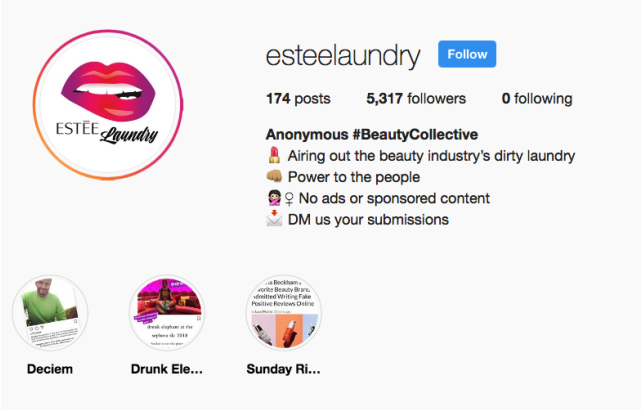 esteelaundry Instagram profil sayfası güzellik sektörünün karanlık yönlerini ifşa ediyor
