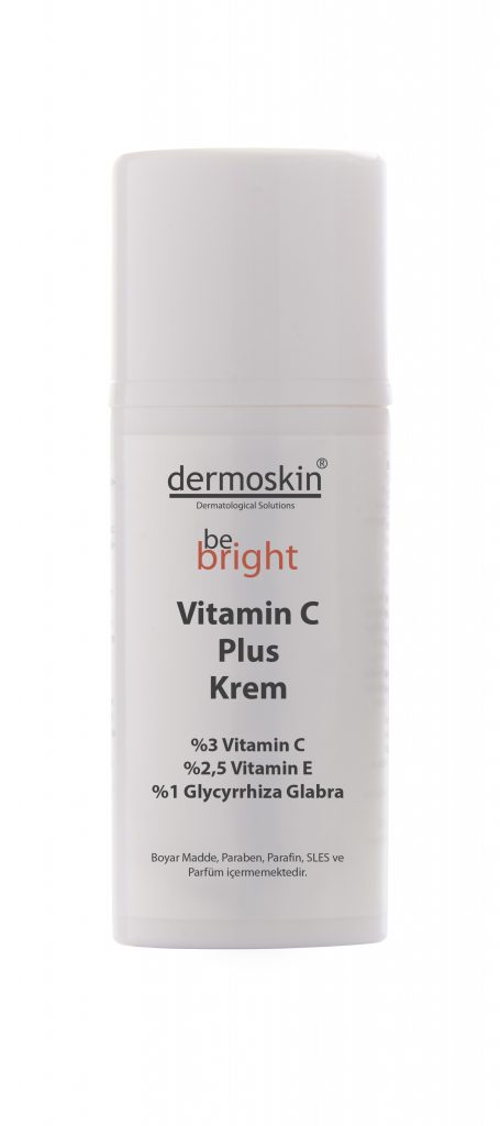 Dermoskin be bright Vitamin C Plus Krem aydınlatıcı cilt bakım ürünü