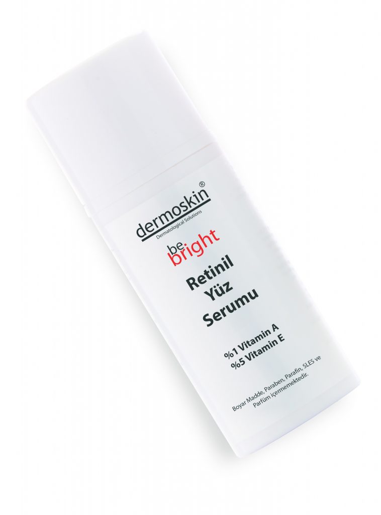 Dermoskin Be Bright Retinil Yüz Serumu Vitamin A ve E içerir