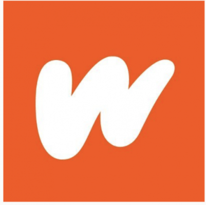 Wattpad logosu turuncu arka plan üzerinde beyaz stilize W harfi