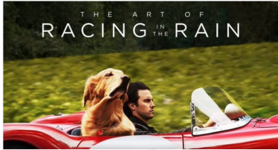 Kırmızı arabada köpek ve adam The Art of Racing in the Rain film afişi