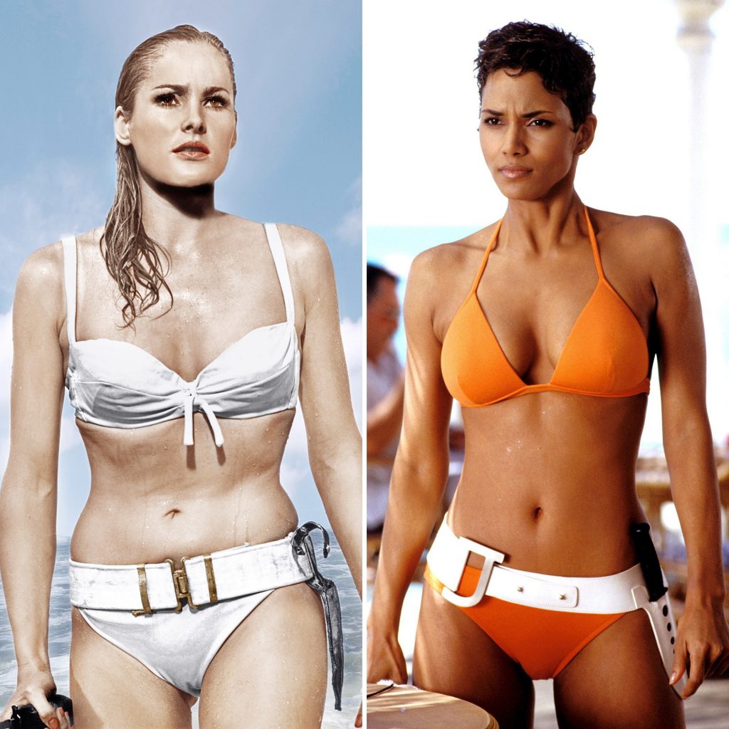 Ursula Andress ve Halle Berry ikonik Bond kızları bikini görünümleri