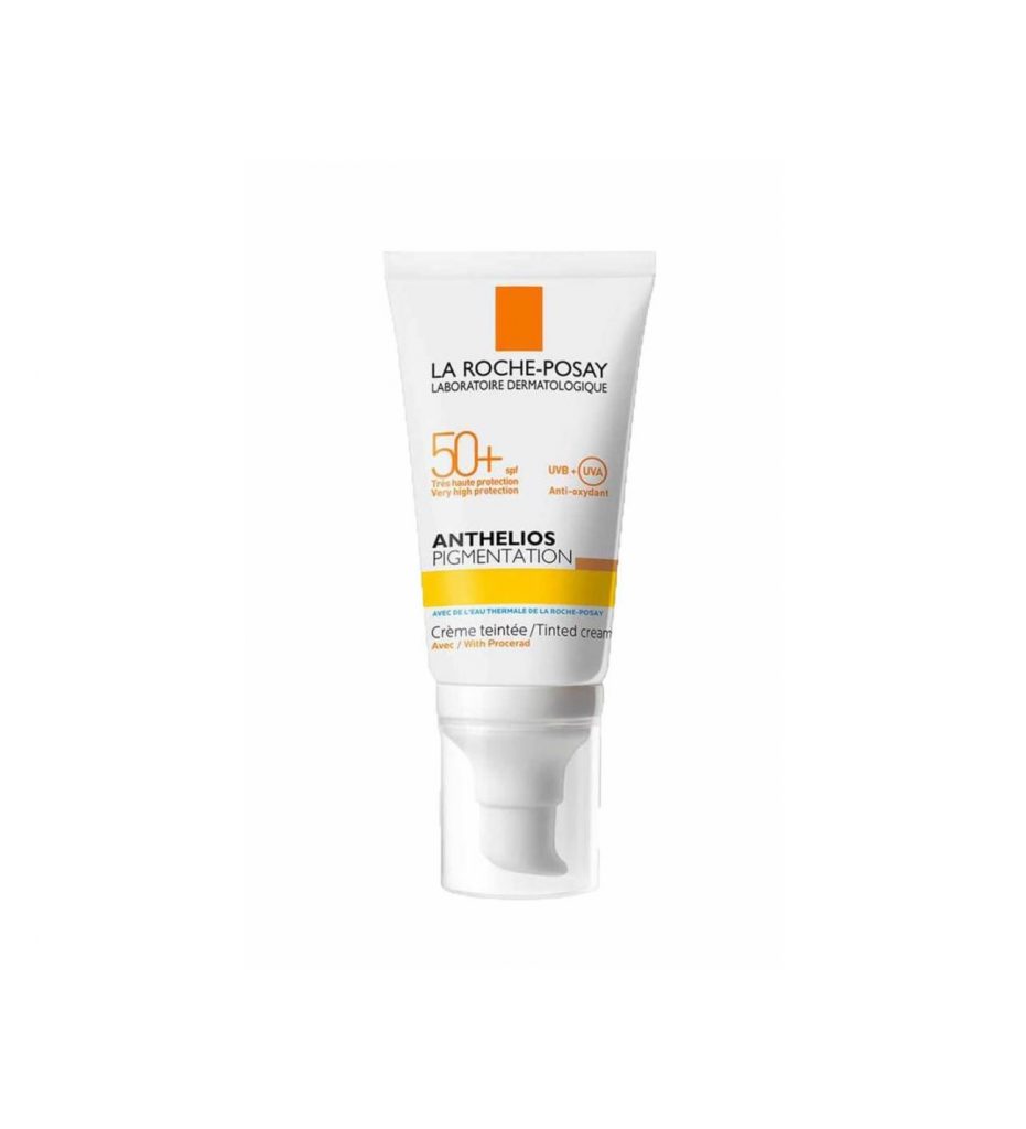 La Roche-Posay Anthelios Pigmentation renkli SPF 50+ güneş kremi pompa şişesi