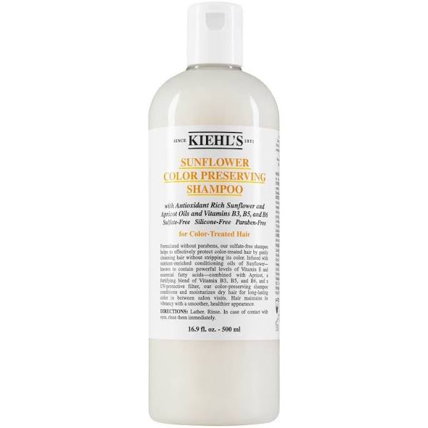 Kiehl's Ayçiçeği Renk Koruyucu Şampuan şişesi beyaz arka plan üzerinde
