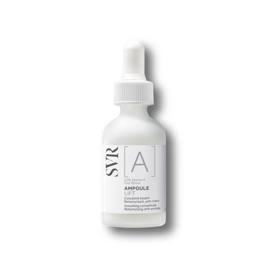 SVR A Ampoule Lift 0.3% saf retinol serumu beyaz damlalıklı şişe