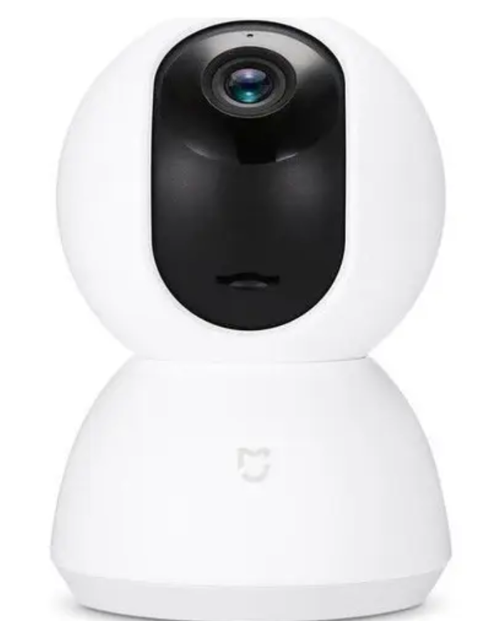 Beyaz renkli Xiaomi Mi akıllı ev güvenlik kamerası ön görünümü
