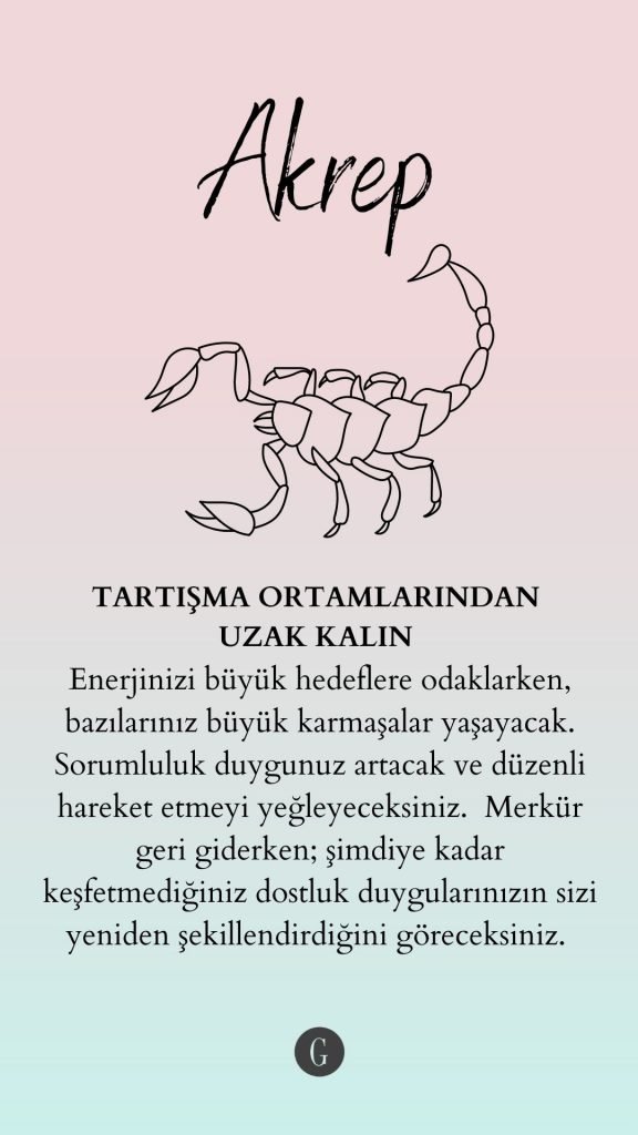 Akrep burcunun sembolü, başlığı ve astrolojik burç yorumu metni