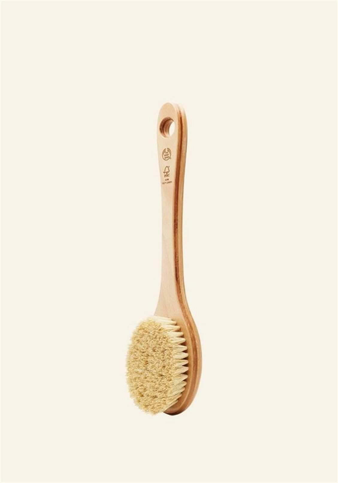 Bambu saplı doğal kıllı banyo ve masaj fırçası