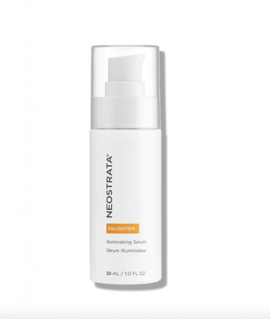 Beyaz şişede Neostrata Enlighten aydınlatıcı serum, turuncu etiketli