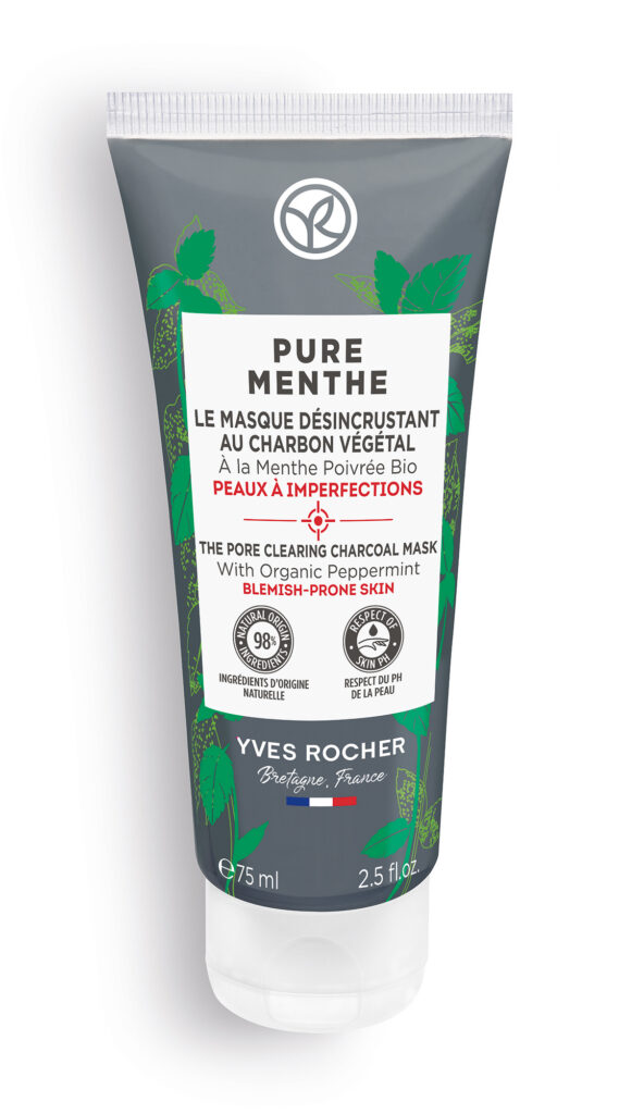 Yves Rocher Pure Menthe nane ve kömürlü gözenek arındırıcı yüz maskesi