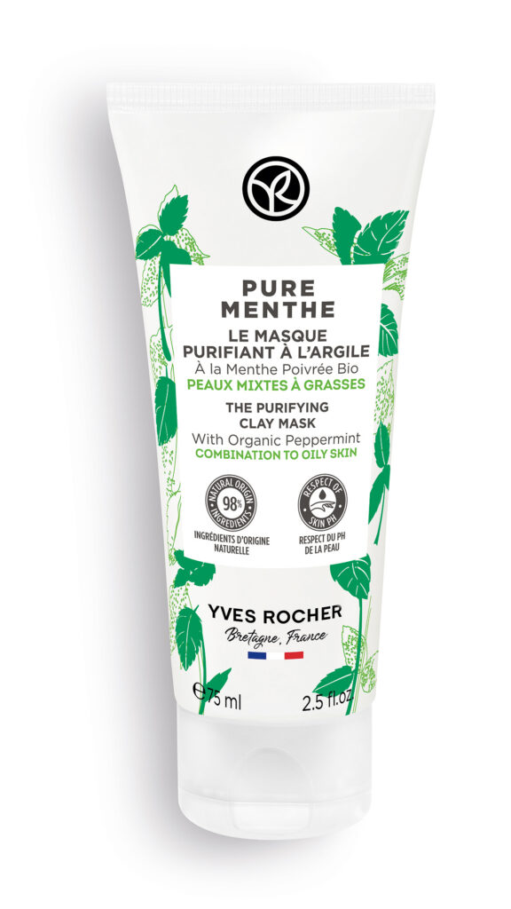 Yves Rocher Saf Nane arındırıcı kil maskesi organik nane yağlı ciltler için