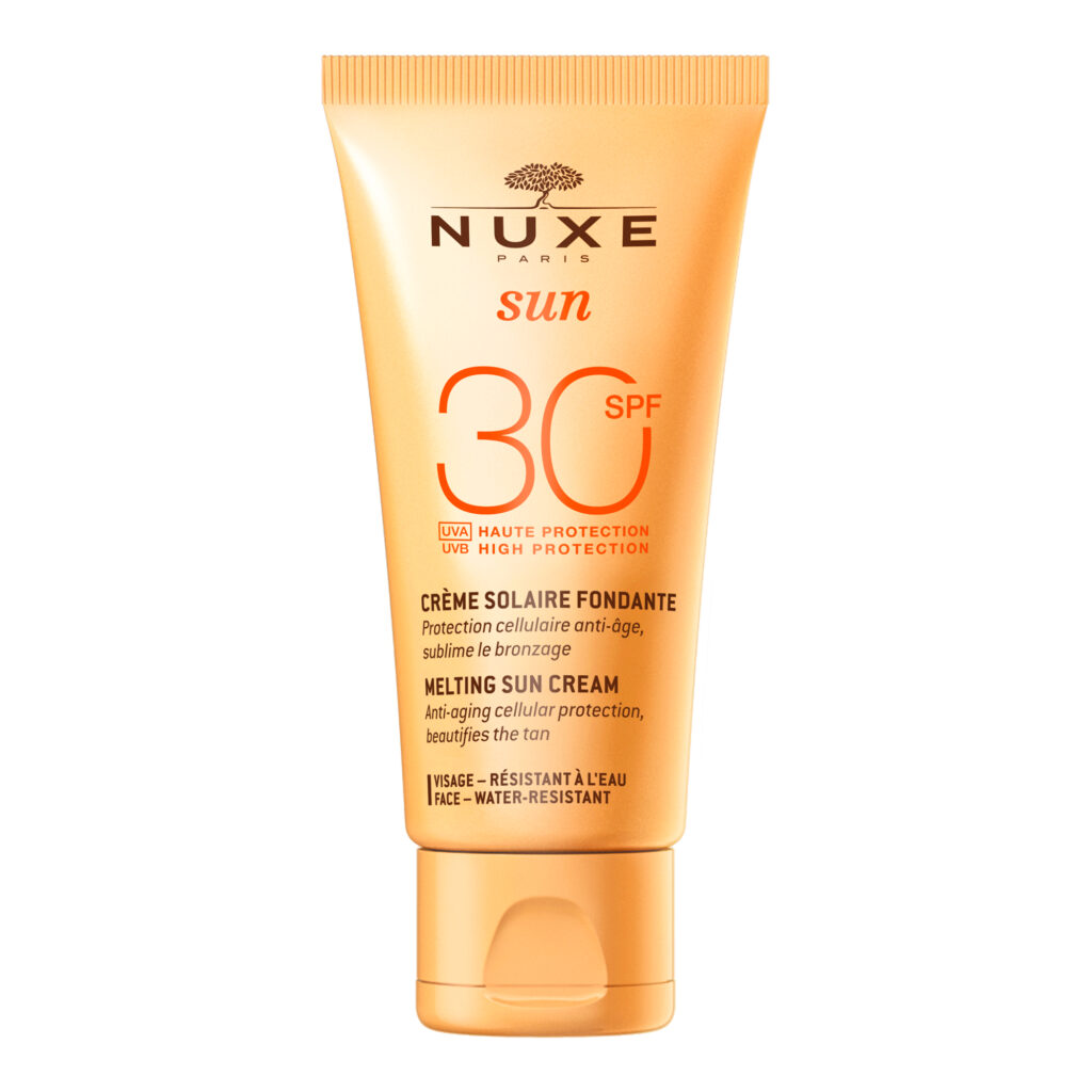 Nuxe Sun SPF 30 eriyen güneş kremi yüksek koruma su dayanıklı