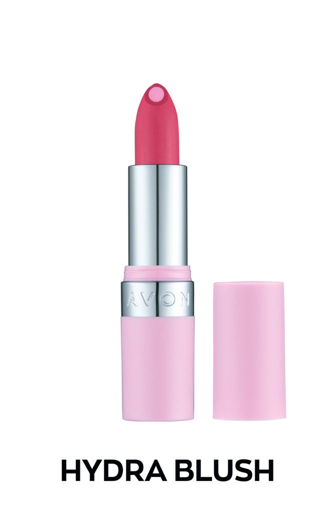 Açık pembe çekirdekli Avon Hydra Blush şeftali tonlarında ruj