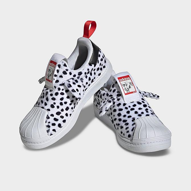 Adidas dalmaçyalı desenli beyaz siyah benekli çocuk spor ayakkabısı