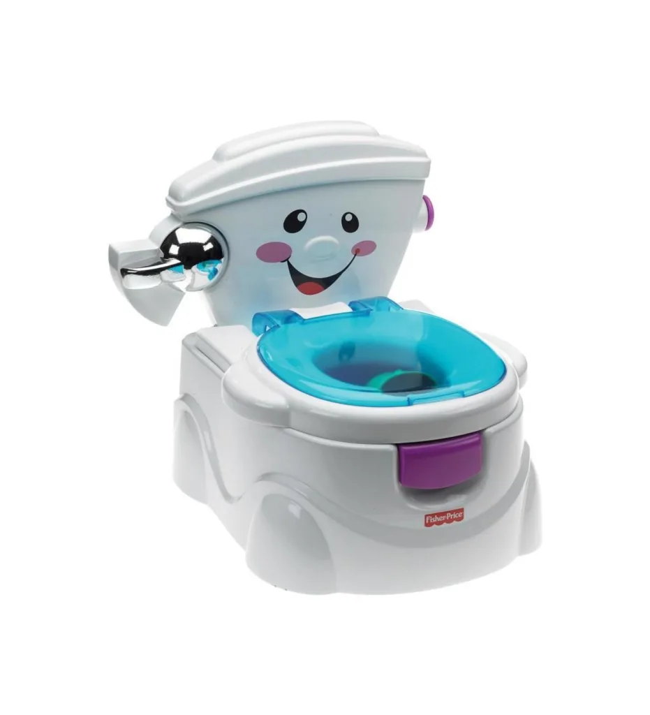 Fisher-Price gülen yüzlü beyaz çocuk lazımlığı mavi oturaklı