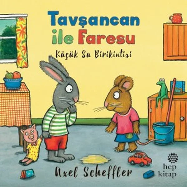 Tavşancan ve Faresu yerde küçük bir su birikintisine bakıyorlar