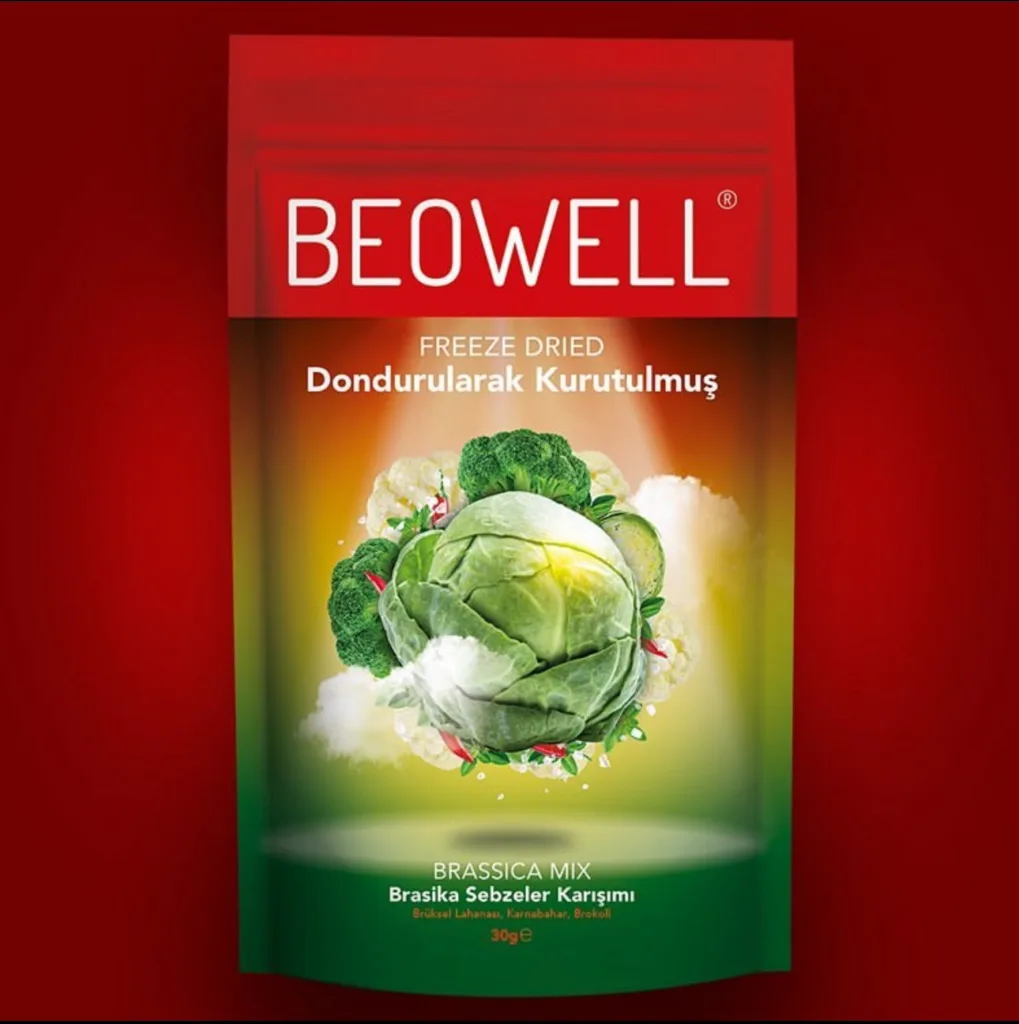 BEOWELL dondurularak kurutulmuş brassica sebzeler karışımı lahana brokoli karnabahar paketi