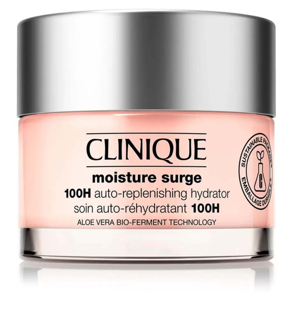 Clinique Moisture Surge 100H nemlendirici, aloe vera bazlı sürdürülebilir ambalajlı ürün
