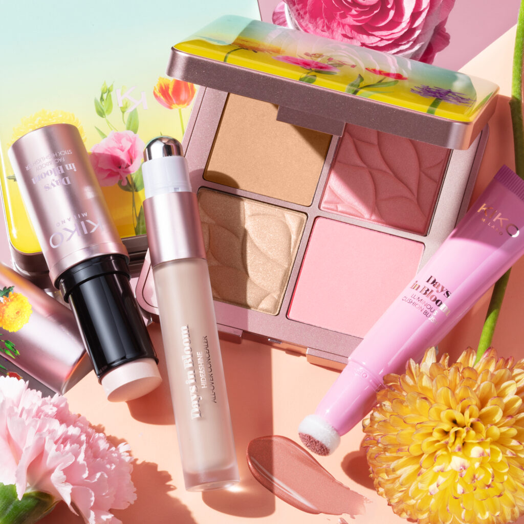 KIKO Milano Days in Bloom makyaj paleti, kapatıcı, allık ve aydınlatıcı