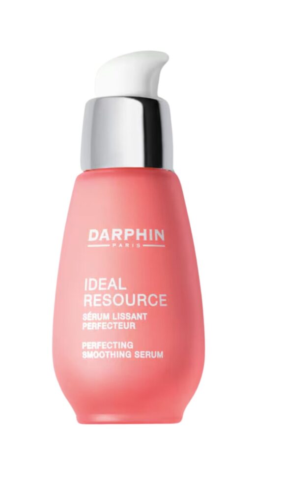 Darphin Ideal Resource pembe şişede pürüzsüzleştirici yüz serumu pompasıyla
