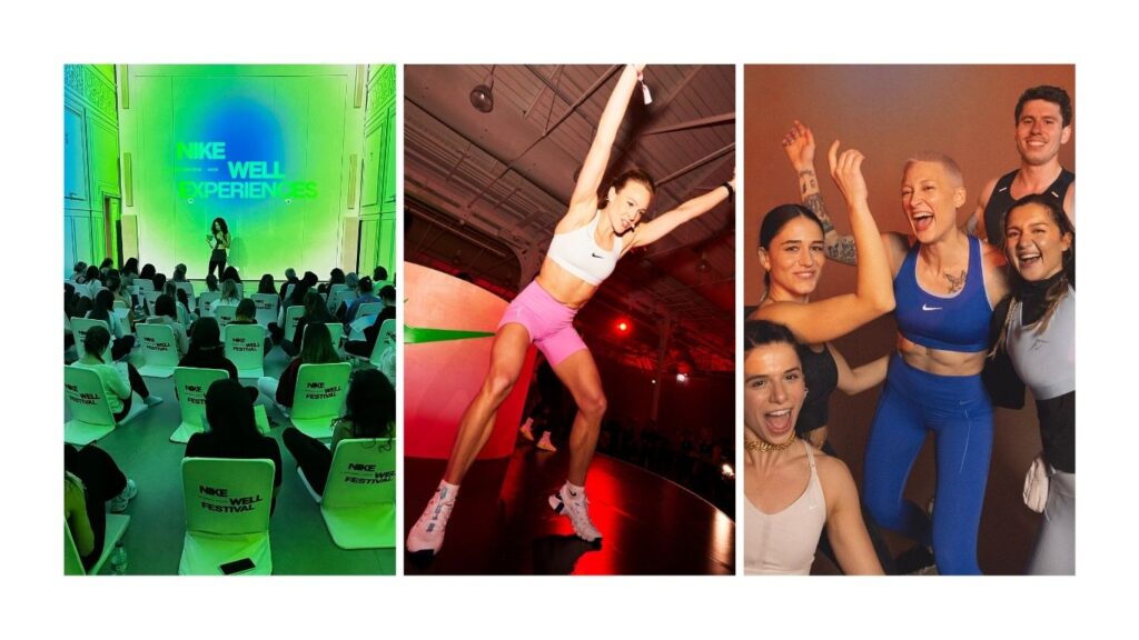 Nike wellness festivali sunum egzersiz ve mutlu topluluk anları