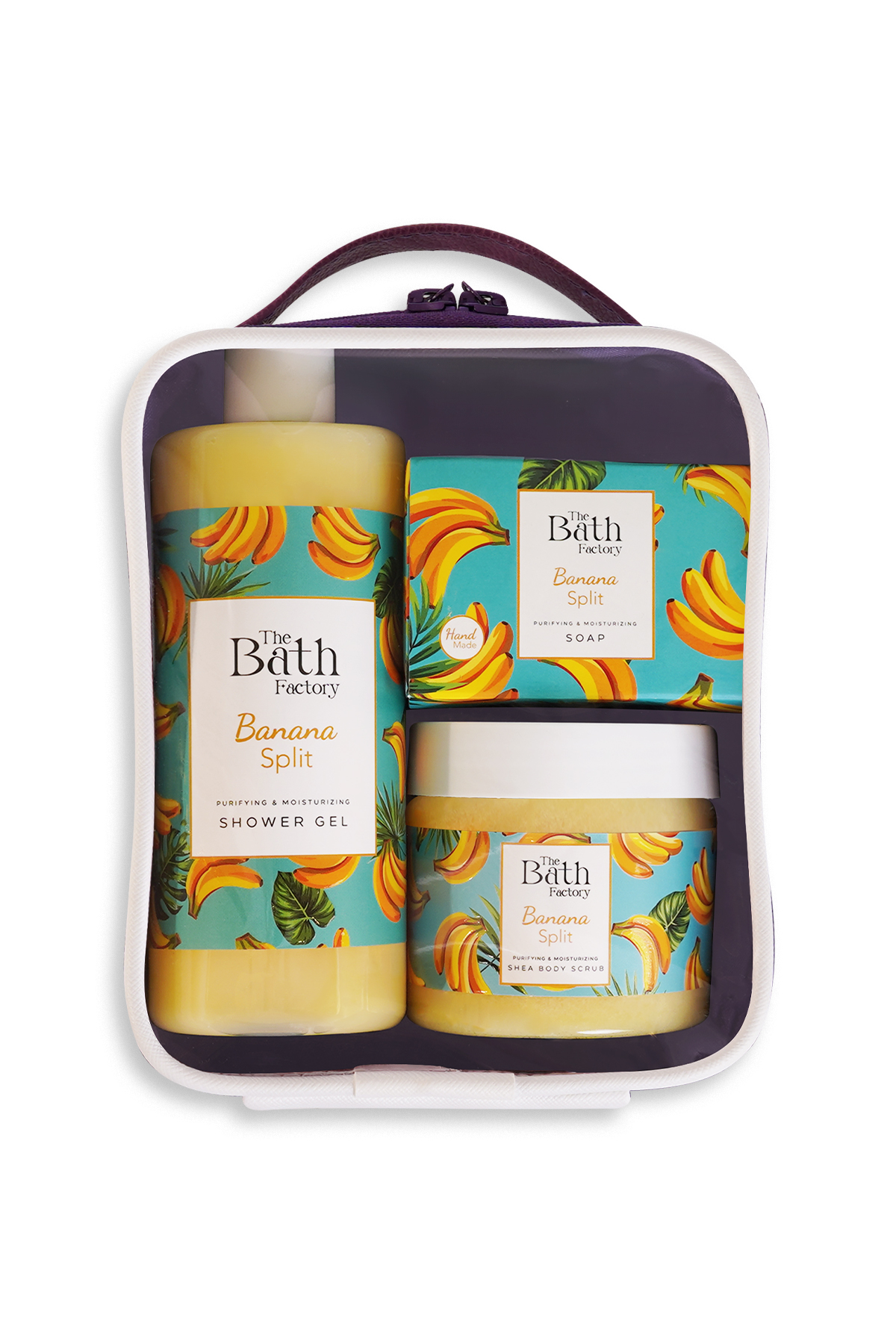The Bath Factory Banana Split banyo seti duş jeli sabun peeling