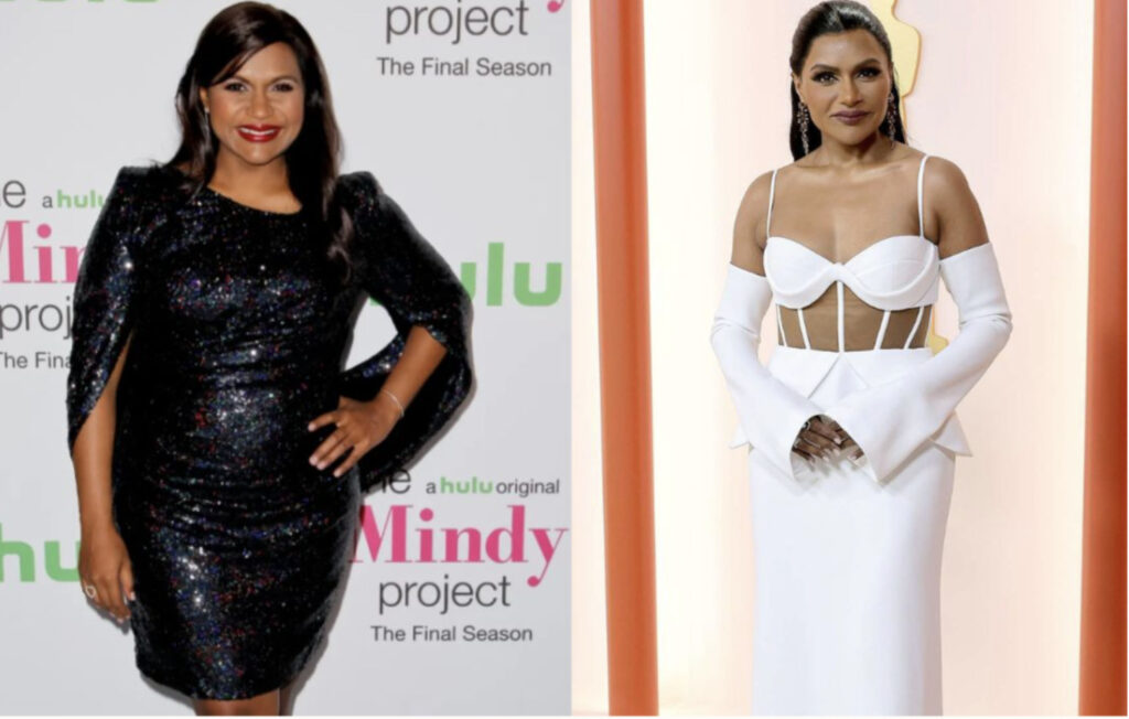 Mindy Kaling'in kilo verme öncesi ve sonrası karşılaştırmalı fotoğrafları