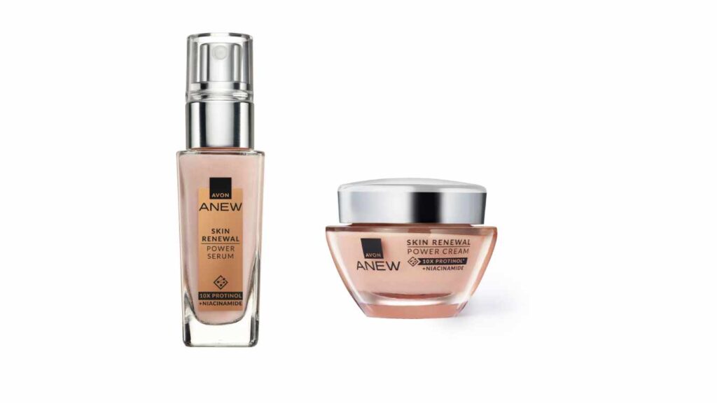 Avon Anew cilt yenileme serisi Protinol ve Niasinamid içerikli serum ve krem