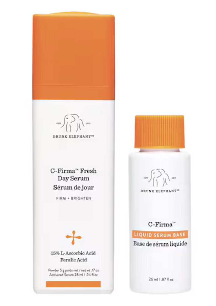 Drunk Elephant C-Firma taze C vitamini günlük serumu ve baz seti