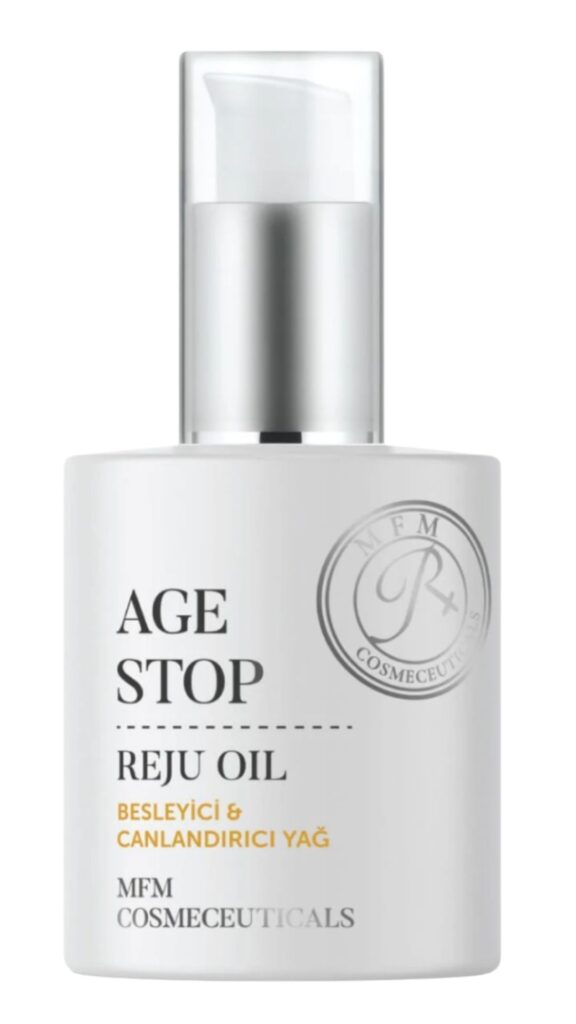 MFM Cosmeceuticals Age Stop Reju Oil besleyici canlandırıcı yağ şişesi